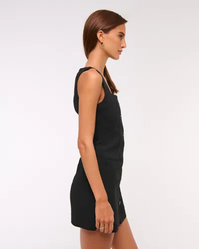 Abercrombie & Fitch The A&f Mara Squareneck Vest Mini Dress In Black