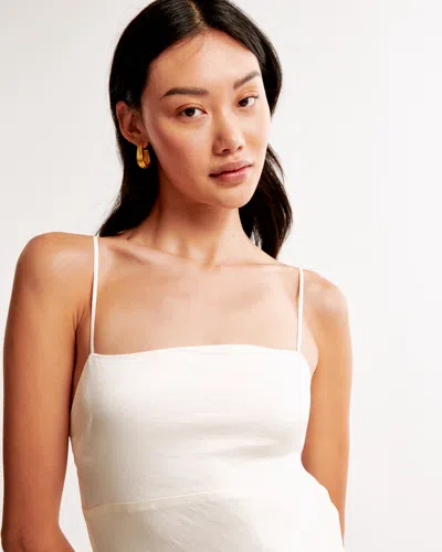 Abercrombie & Fitch The A&f Julia Slip Cowl Back-bow Maxi Dress In White