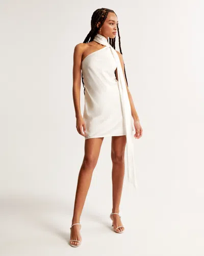 Abercrombie & Fitch Scarf Slip Mini Dress In White