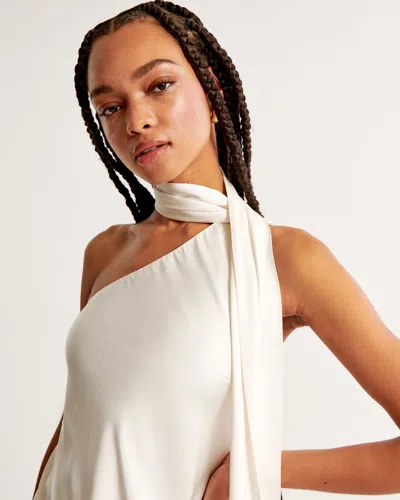 Abercrombie & Fitch Scarf Slip Mini Dress In White