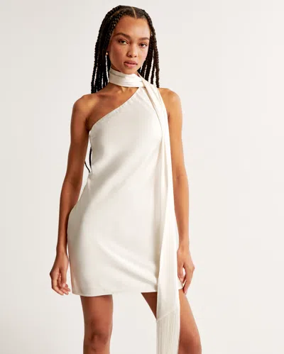 Abercrombie & Fitch Scarf Slip Mini Dress In White