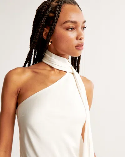 Abercrombie & Fitch Scarf Slip Mini Dress In White