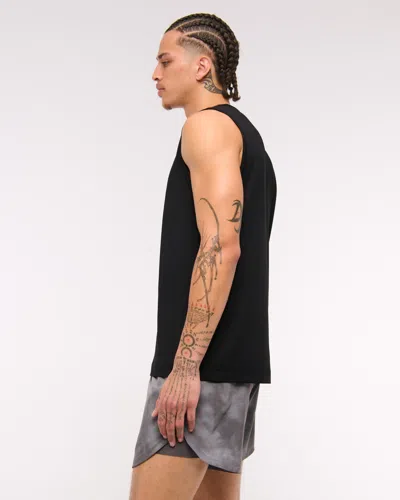 Abercrombie & Fitch Ypb Sweatwik Muscle Tank In Black