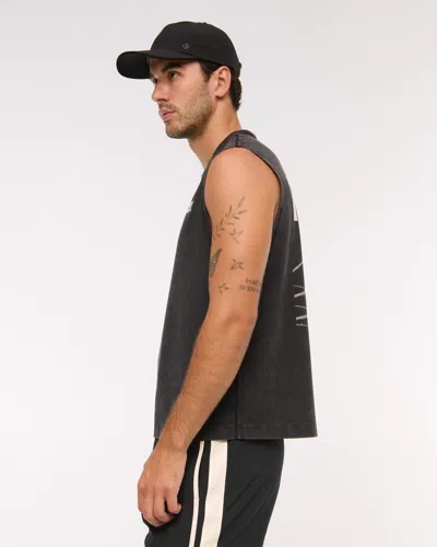 Abercrombie & Fitch Ypb Active Heavyweight Cotton Tank In Black