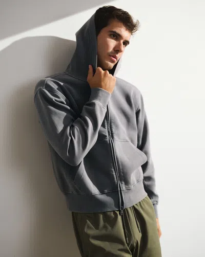 Abercrombie & Fitch Ypb Neoknit Max Full-zip Hoodie In Gray