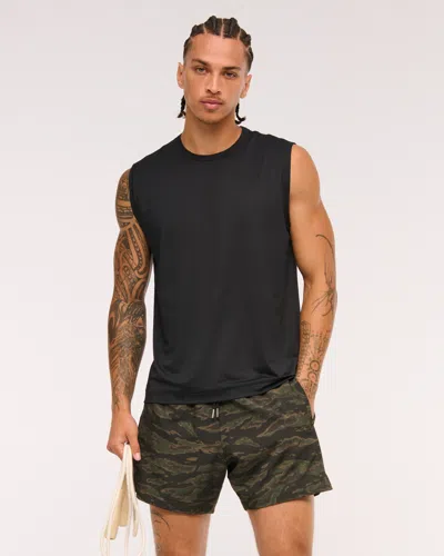 Abercrombie & Fitch Ypb Sweatwik Muscle Tank In Black