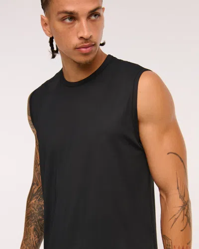 Abercrombie & Fitch Ypb Sweatwik Muscle Tank In Black