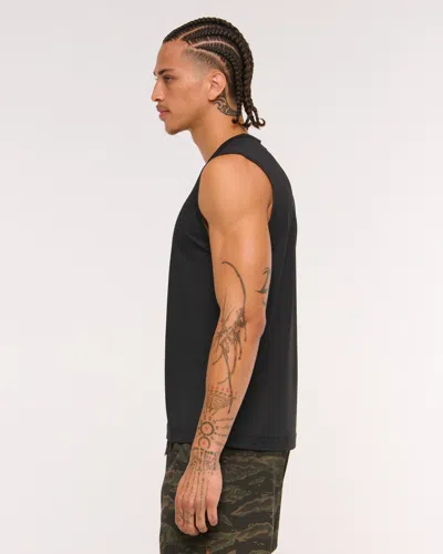 Abercrombie & Fitch Ypb Sweatwik Muscle Tank In Black