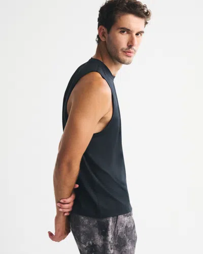Abercrombie & Fitch Ypb Sweatwik Delt-fit Tank In Black