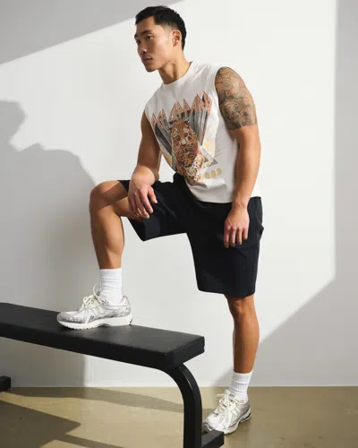 Abercrombie & Fitch Ypb Active Heavyweight Cotton Tank In Neutral