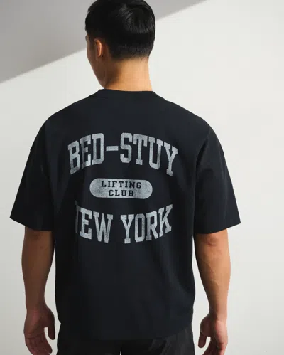 Abercrombie & Fitch Ypb Heavyweight Cotton Pump Cover Tee In Black