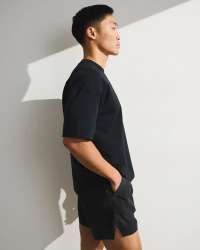 Abercrombie & Fitch Ypb Heavyweight Cotton Pump Cover Tee In Black