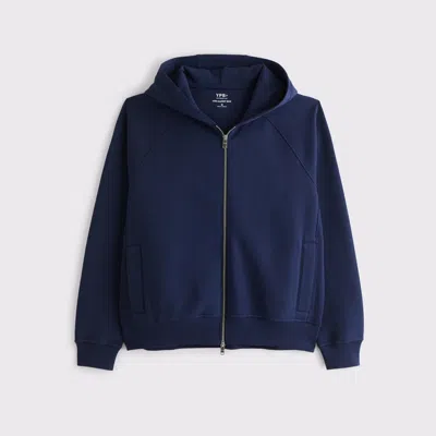 Abercrombie & Fitch Ypb Neoknit Max Full-zip Hoodie In Blue