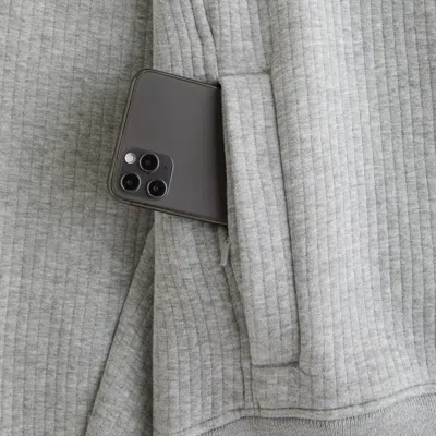 Abercrombie & Fitch Ypb Textured Ribbed Popover In Gray