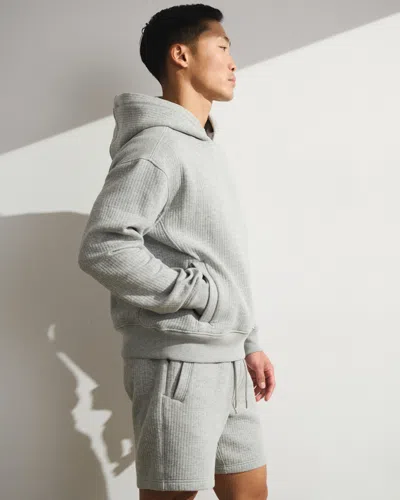 Abercrombie & Fitch Ypb Textured Ribbed Popover In Gray