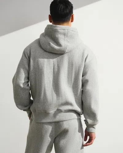 Abercrombie & Fitch Ypb Textured Ribbed Popover In Gray