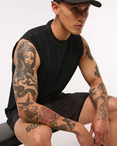 Abercrombie & Fitch Ypb Powersoft Lifting Tank In Black