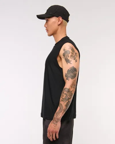 Abercrombie & Fitch Ypb Powersoft Lifting Tank In Black