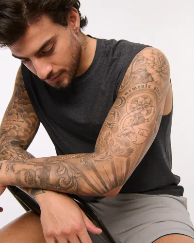 Abercrombie & Fitch Ypb Powersoft Lifting Tank In Gray