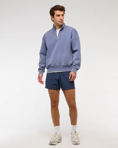 Abercrombie & Fitch Ypb Neoknit Max Half-zip In Blue