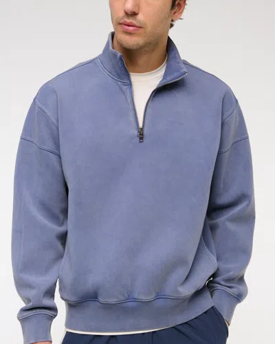 Abercrombie & Fitch Ypb Neoknit Max Half-zip In Blue