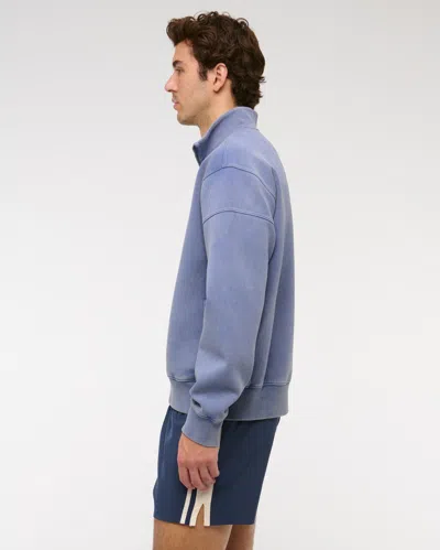 Abercrombie & Fitch Ypb Neoknit Max Half-zip In Blue