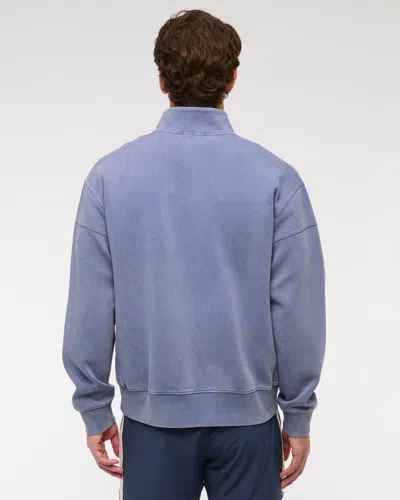 Abercrombie & Fitch Ypb Neoknit Max Half-zip In Blue