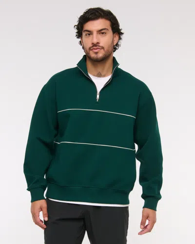 Abercrombie & Fitch Ypb Neoknit Max Half-zip In Green