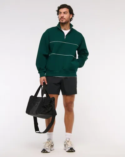 Abercrombie & Fitch Ypb Neoknit Max Half-zip In Green
