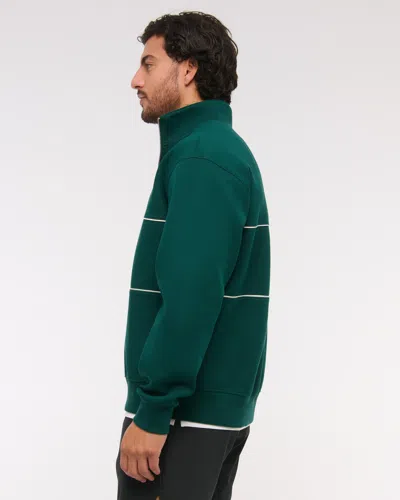Abercrombie & Fitch Ypb Neoknit Max Half-zip In Green