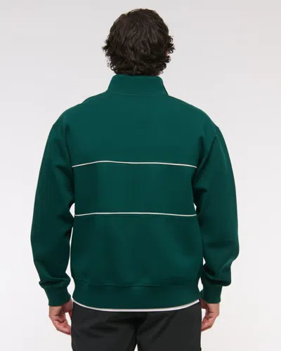 Abercrombie & Fitch Ypb Neoknit Max Half-zip In Green