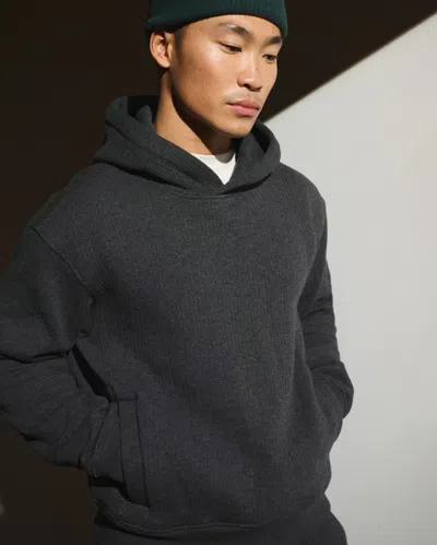 Abercrombie & Fitch Ypb Textured Ribbed Popover In Black