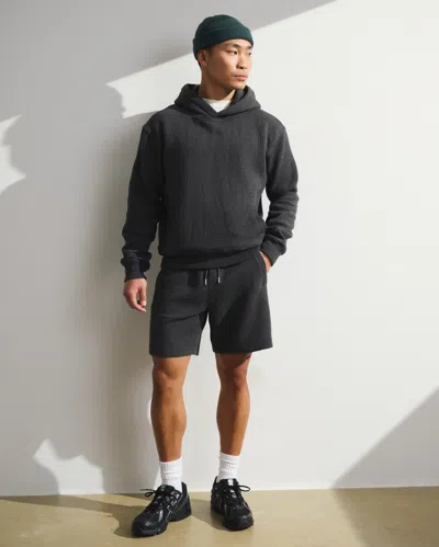 Abercrombie & Fitch Ypb Textured Ribbed Popover In Black