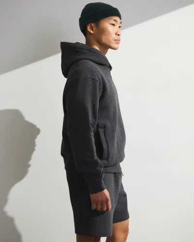 Abercrombie & Fitch Ypb Textured Ribbed Popover In Black