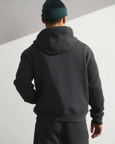 Abercrombie & Fitch Ypb Textured Ribbed Popover In Black