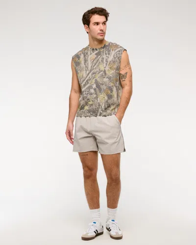 Abercrombie & Fitch Ypb Heavyweight Cotton Extended Shoulder Tank In Multi