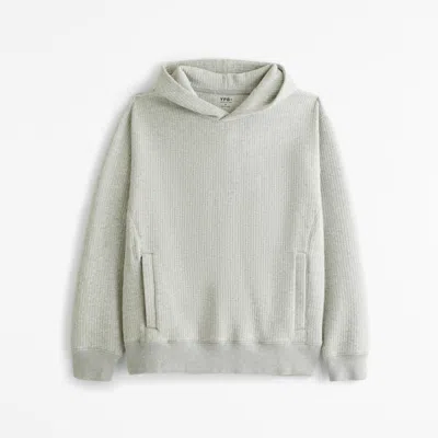 Abercrombie & Fitch Ypb Textured Ribbed Popover In Gray