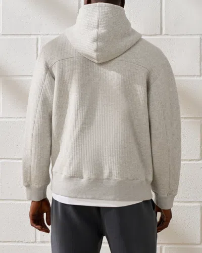 Abercrombie & Fitch Ypb Textured Ribbed Popover In Gray