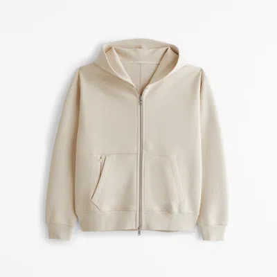 Abercrombie & Fitch Ypb Neoknit Max Full-zip Hoodie In Neutral