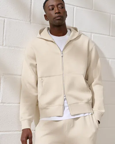 Abercrombie & Fitch Ypb Neoknit Max Full-zip Hoodie In Neutral