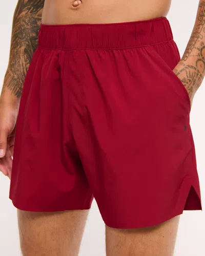 Abercrombie & Fitch Ypb Motiontek Unlined Ready Short In Red