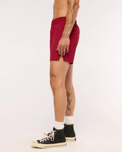 Abercrombie & Fitch Ypb Motiontek Unlined Ready Short In Red