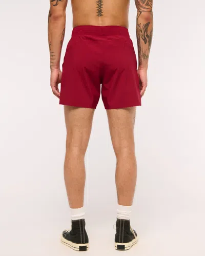 Abercrombie & Fitch Ypb Motiontek Unlined Ready Short In Red