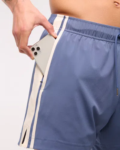 Abercrombie & Fitch Ypb Motiontek Retro Short In Blue