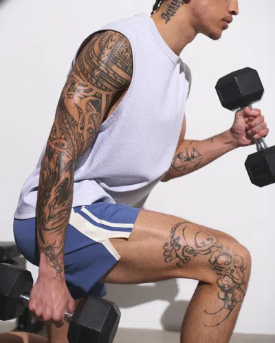 Abercrombie & Fitch Ypb Motiontek Retro Short In Blue