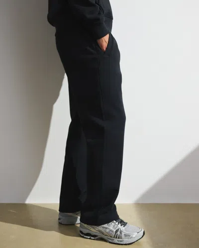 Abercrombie & Fitch Ypb Neoknit Max Relaxed Straight Bottom In Black