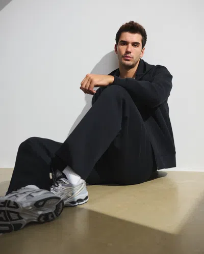 Abercrombie & Fitch Ypb Neoknit Max Relaxed Straight Bottom In Black