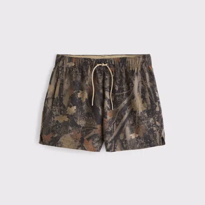 Abercrombie & Fitch Ypb Motiontek Retro Short In Black