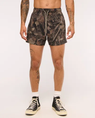 Abercrombie & Fitch Ypb Motiontek Retro Short In Black