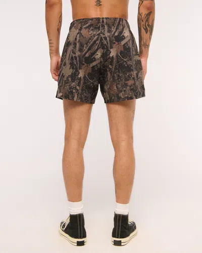 Abercrombie & Fitch Ypb Motiontek Retro Short In Black